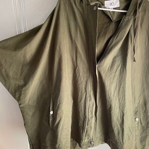 Suade olive cropped jacket
